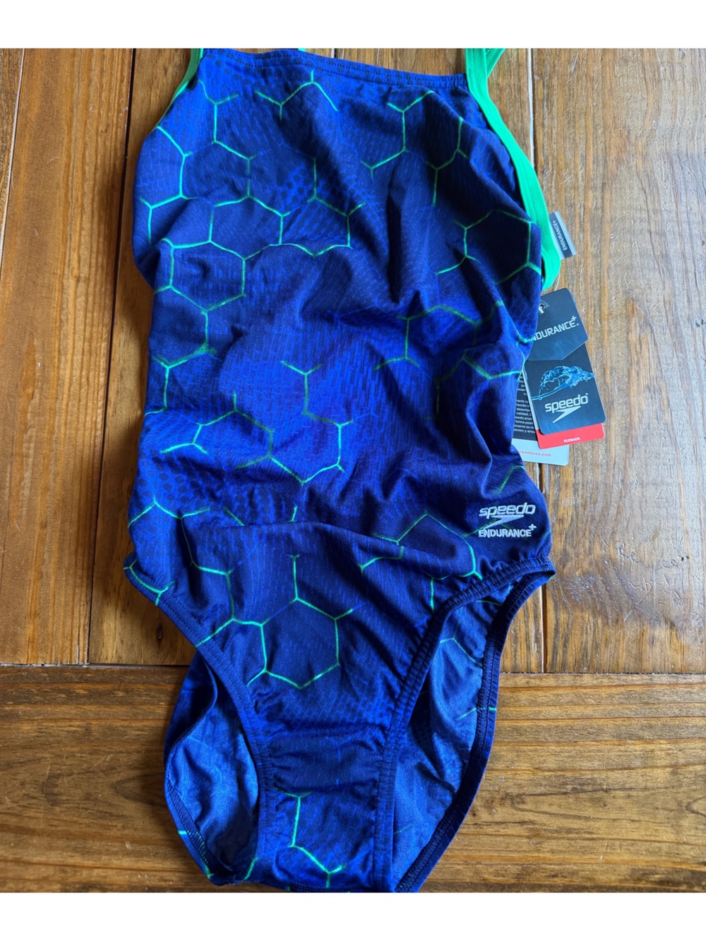 Speedo Endurance Blue One Piece Swimsuit - Size 6
